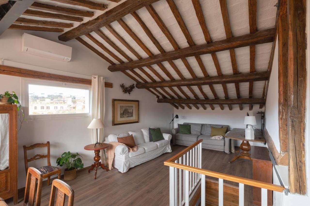 Amazing Penthouse With Terrace And Rooftop In Trastevere Rome Bagian luar foto